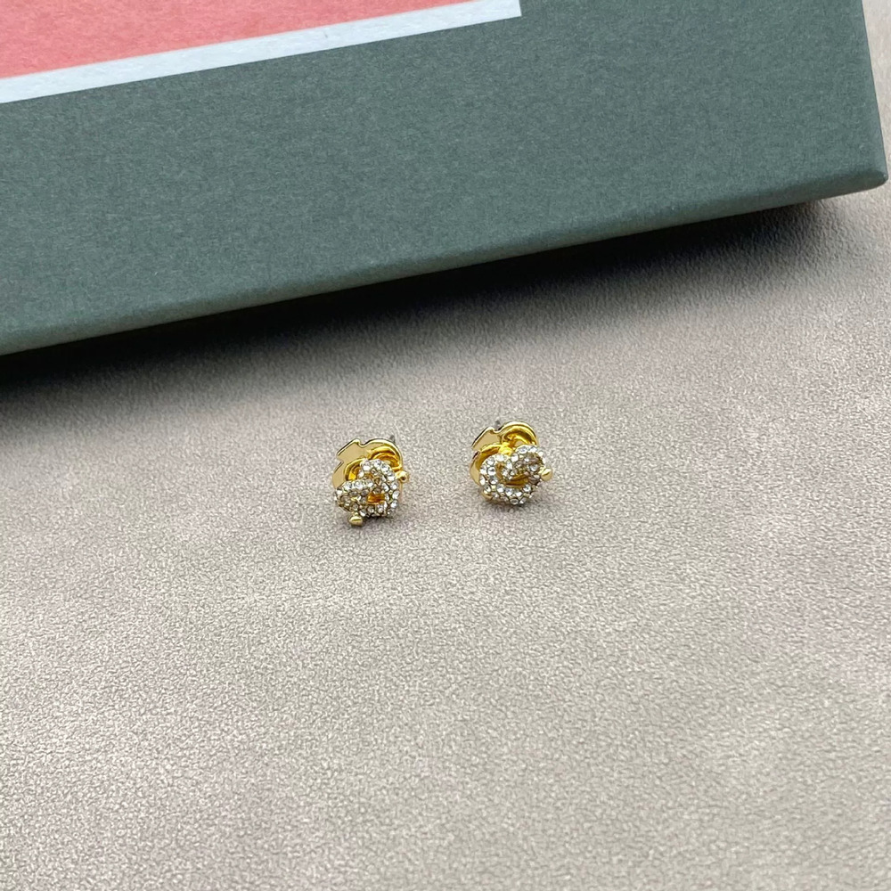 kate spade Full Diamond Knot Heart Petite Stud Earrings - Picture 3 of 6